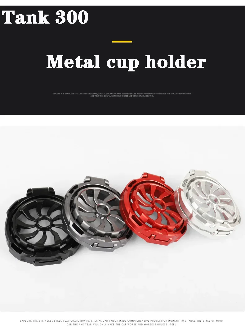 

For WEY GWM Tank 300 400 Air Conditioning Outlet Water Cup Holder Aluminum Alloy Foldable Cup Holder Interior Modification