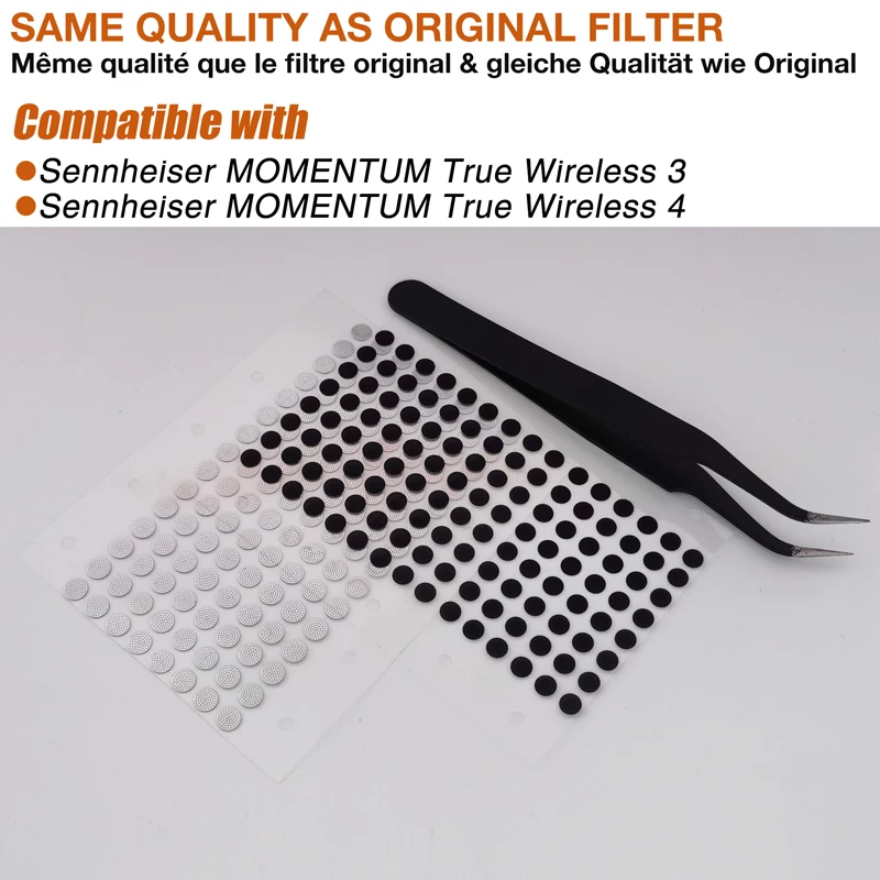Dust Filter Mesh Replacement for Sennheiser Momentum True Wireless 3/4 Earbuds Eartips * 8 pairs