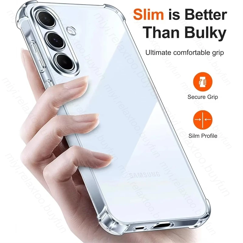 Clear Crystal Anti-Yellowing Shockproof TPU Soft Case