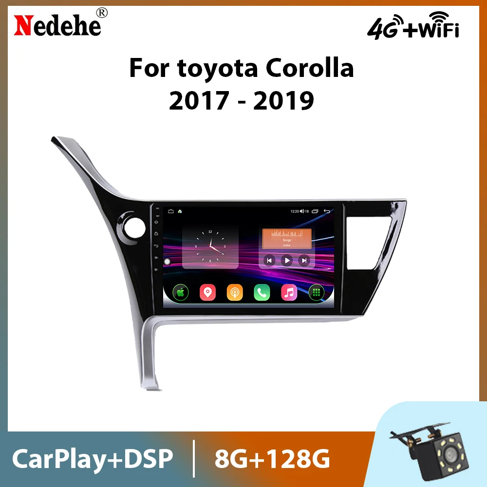 

8G+128G Android 11 For Toyota Corolla Altis 2017 2018 2019 Car Radio Multimedia Player 2 Din Auto Audio Stereo GPS Carplay DSP