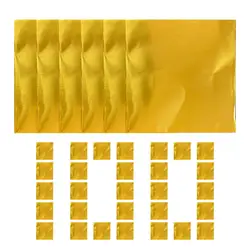Premium Shiny Aluminum Art Foil - 100 Sheets for Crafting & DIY Projects (A)