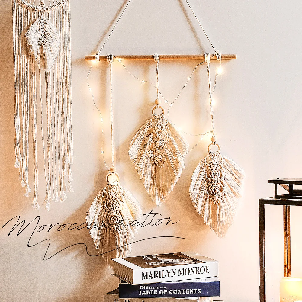 Macrame Wall Hanging Boho Home Decor Macrame Dream Catcher Christmas Room Decoration Living Room Bedroom Decor Wedding Party