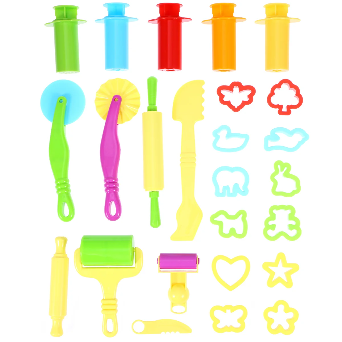 

20 Pcs Dough Tools for Kids Ice Cream Toy Pottery Kits DIY Child Silicone Molds