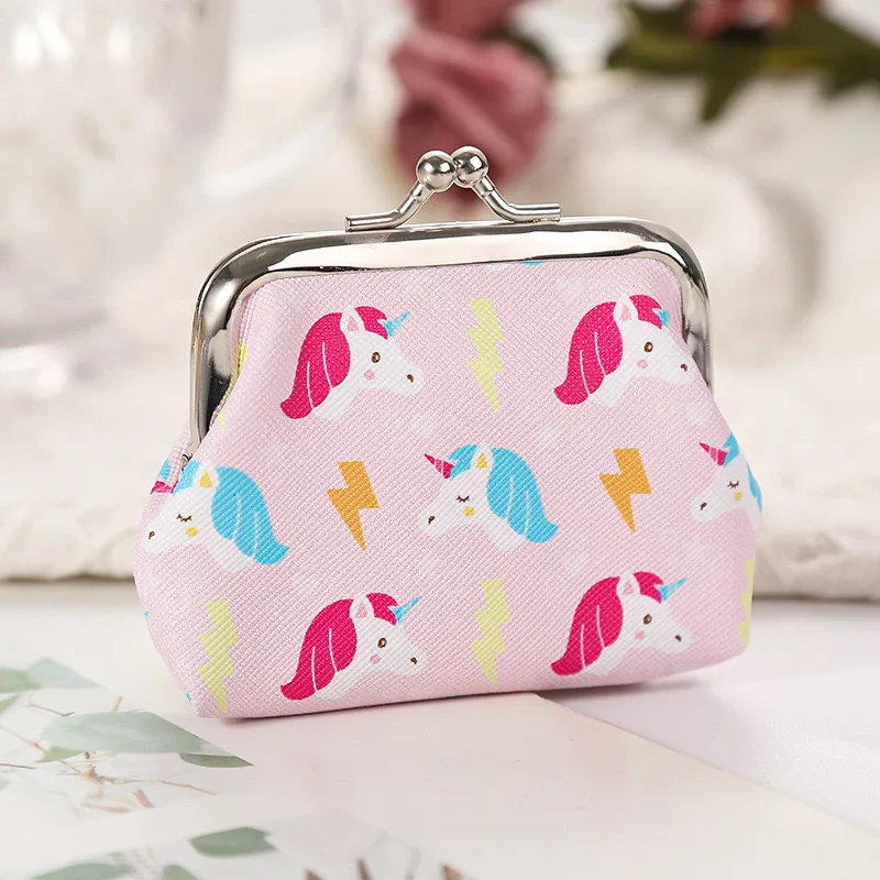 

12 PCS PU Leather Fashion Coin Purse Unicorn Cartoon Lovely Women Small Change Money Bags Key Holder Case Wallet Mini Pouch