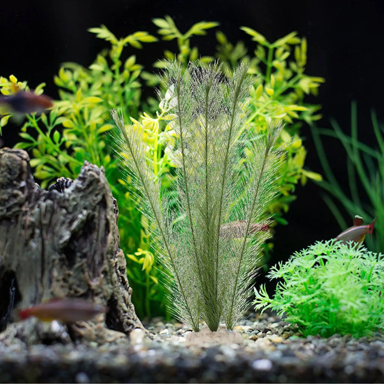 2Pcs Silk Plants Aquarium Fish Tank Decorations Plastic Lifelike Plants Pet Products Underwater Grass nament Artificial Green