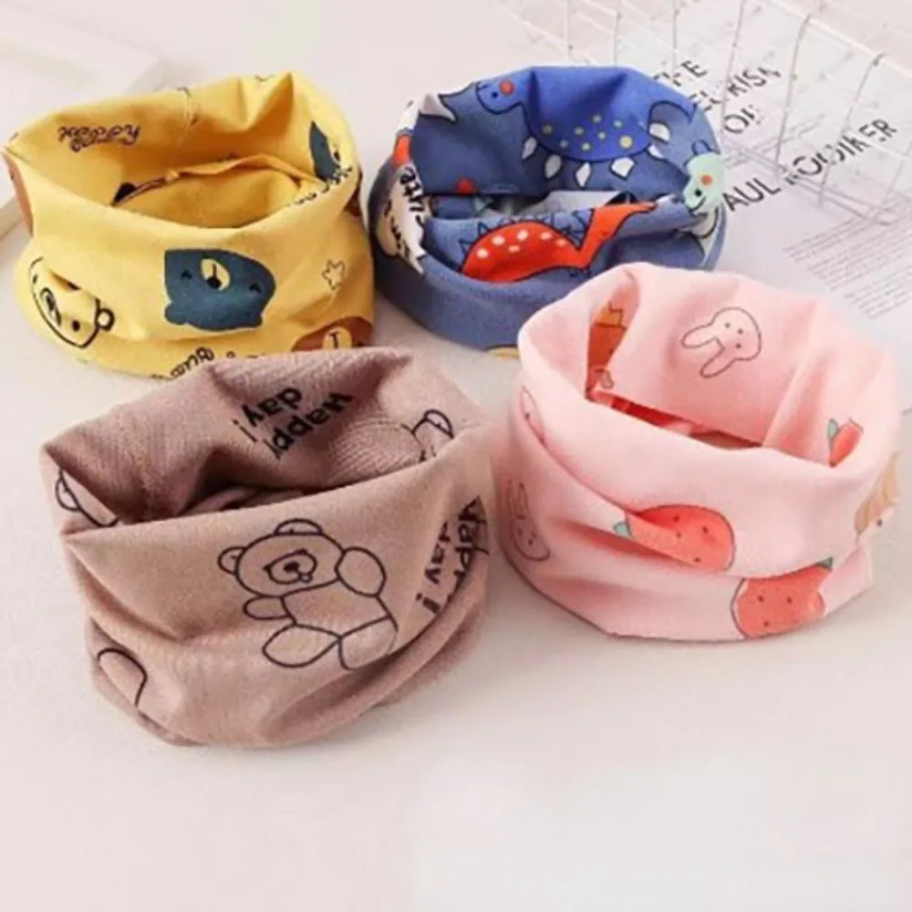 Soft and Skin Friendly 0-12years Winter Scarf Windproof Breathable Neckerchief Cute Scarf Warm Dacron