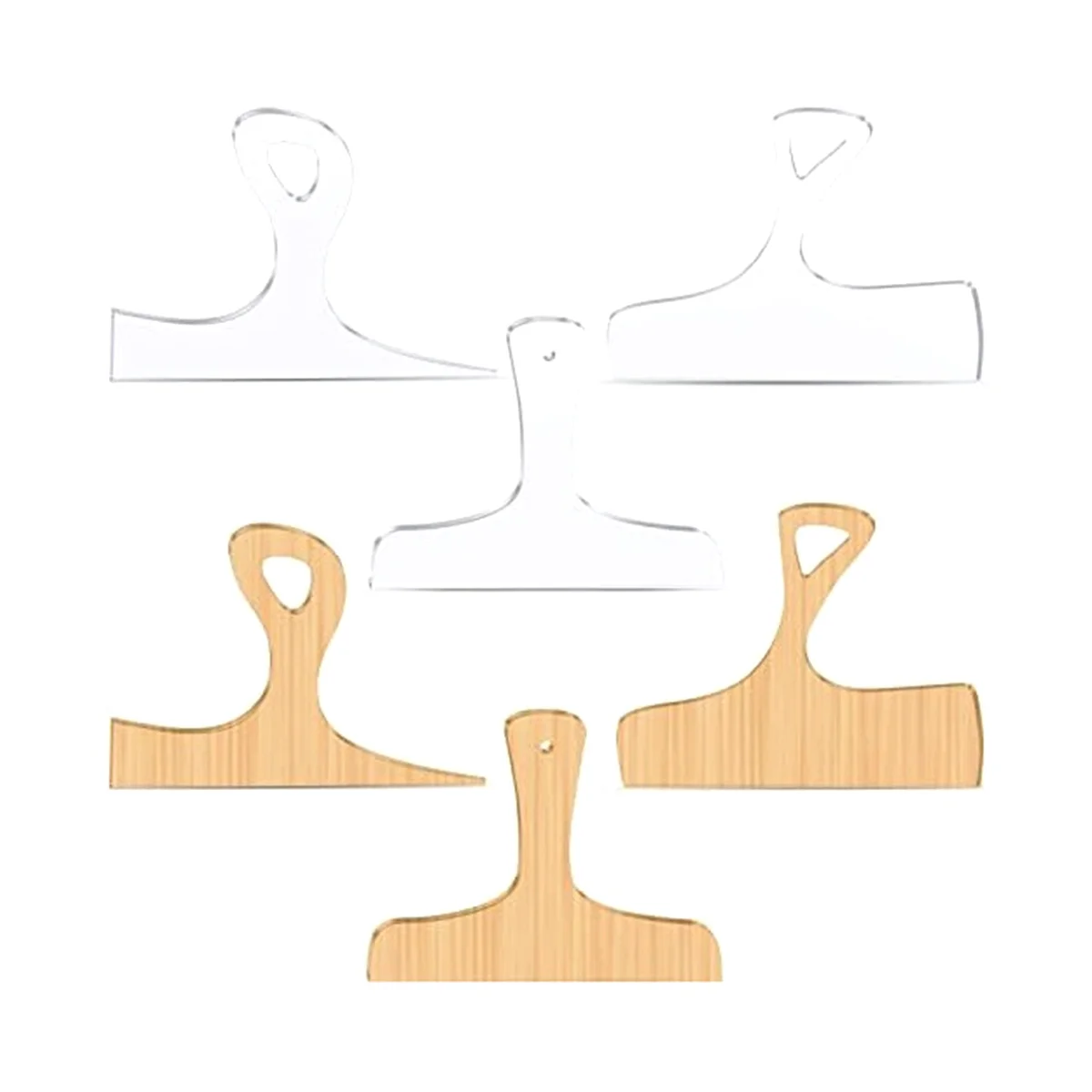 

3Pcs Woodworking Acrylic Templates - Charcuterie Board Handle/Cutting Board Angled Curvy Tracing Stencils for Kitchen