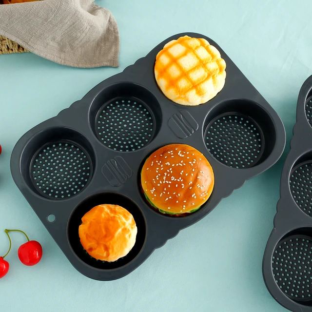 Stampo per panini per Hamburger in Silicone stampo per pagnotta a 4 cavità  stampi da forno antiaderenti Muffin Cake pasticceria vassoio da cucina  Bakeware - AliExpress