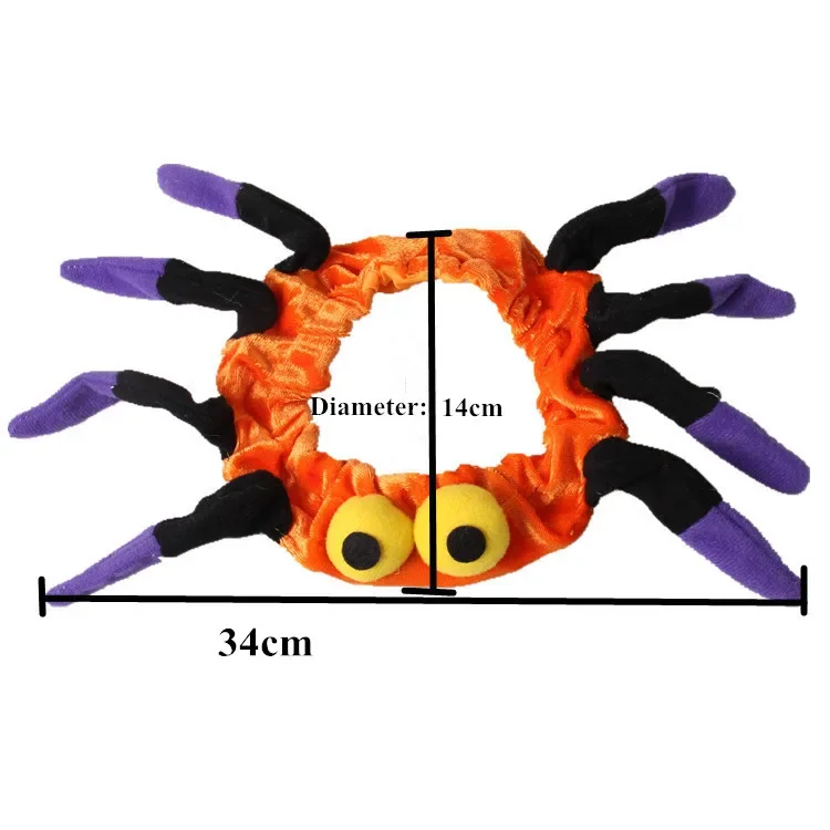 Halloween Spider Style Dog Cat Scarf Collar Pet Muffler for Yokie Teddy Funny Cat Cosplay Costumes Accessories