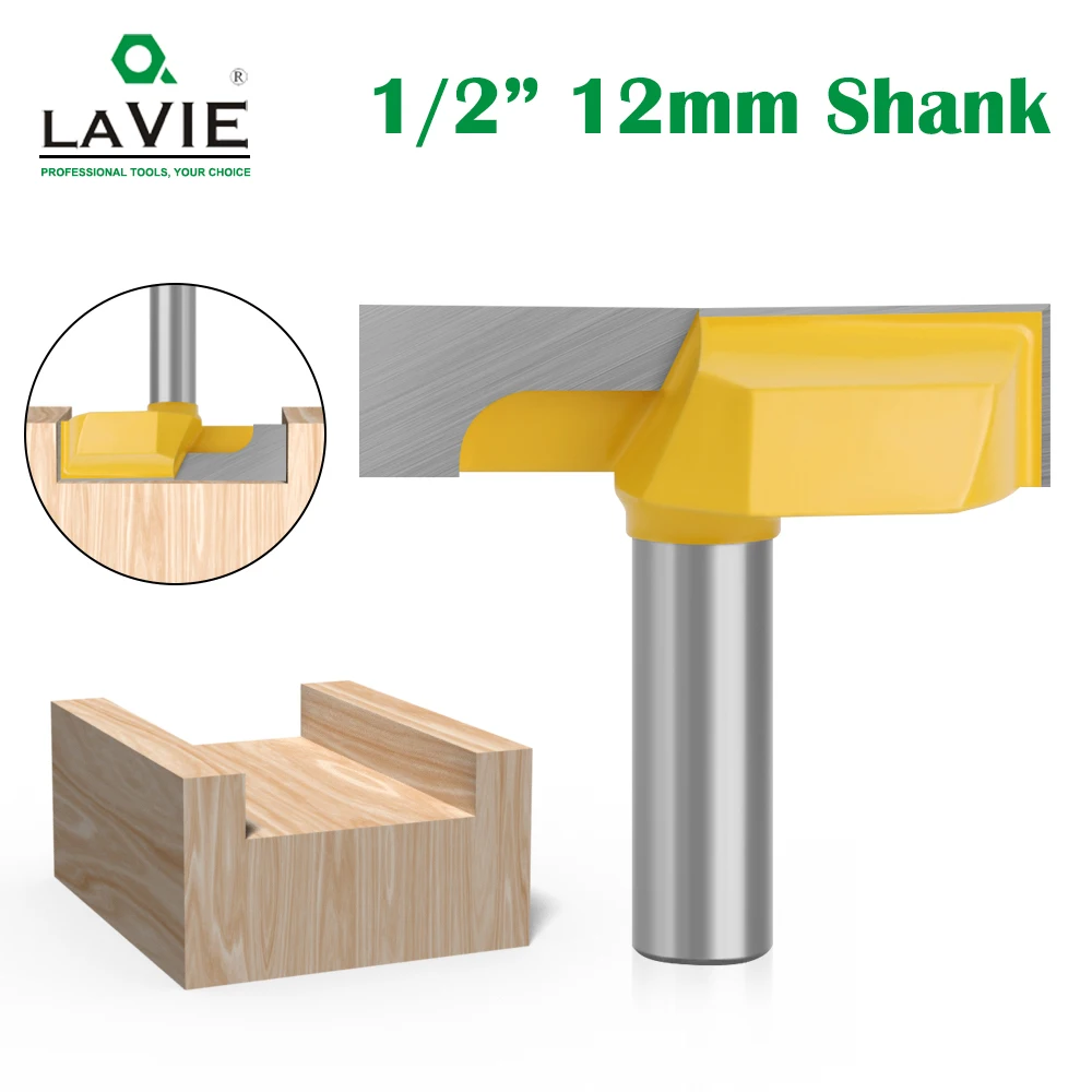 LAVIE 1 Stück 12mm 1/2 Zoll Schaftfräser zum Reinigen von Bodenflächen, 2-1/4' Schnittdurchmesser, Oberflächenfräser, Fräswerkzeug – Detail 1