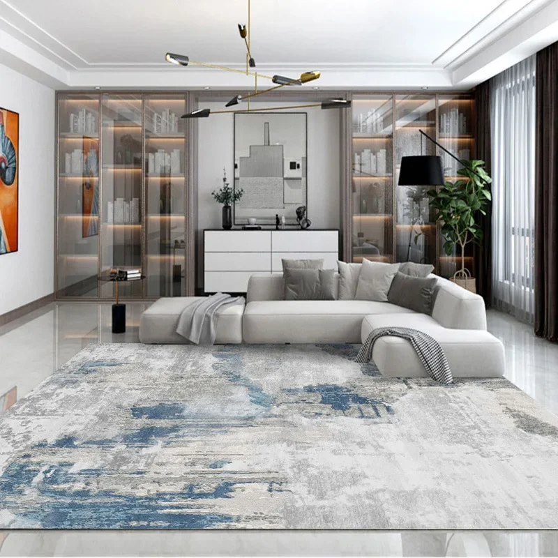 Light Luxury Carpets for Living Room Large Area Lounge Carpet Minimalist Bedroom Decor Gray Rug Home Soft Washable Floor Mat 2