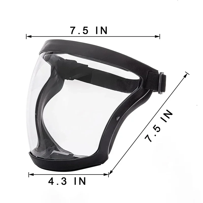 Full Face Shield Mask Transparent Head Eye Safety Protective Cover Glasses Screen Visors Dustproof Wind Proof Anti Fog Goggles