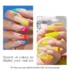 ROSALIND 6PCS Neon Glow Gel Nail Polish Set Hybrid Varnishes  Semi Permanent Top Base Coat Nail Gel Kit Need UV Lamp Nail Art 3