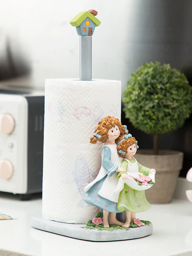 European kitchen paper towel holder Roll paper towel holder Dining Room Bedroom Creative napkin holder living room decoration 3