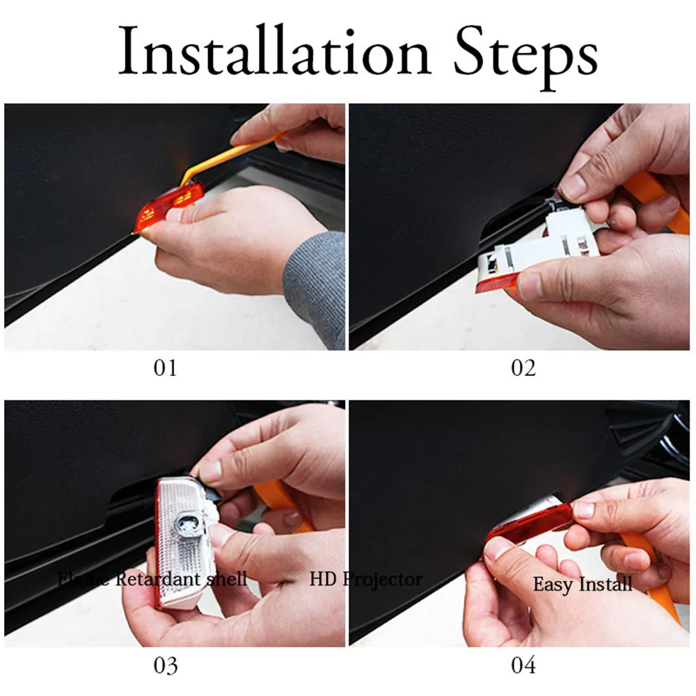 LED 자동차 도어 프로젝터 고스트 섀도우 웰컴 라이트 액세서리 (폭스바겐 티구안 MK1 MK2 시로코 MK3 투란 5T1 아테온 CC 샤란 7N 용)