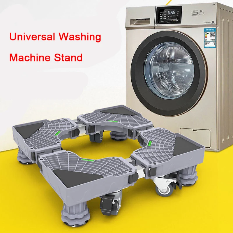 Adjustable Washing Machine Refrigerator Stand Portable Dryer Stand Roller  Pedestal Base with Locking Casters Wheels - AliExpress