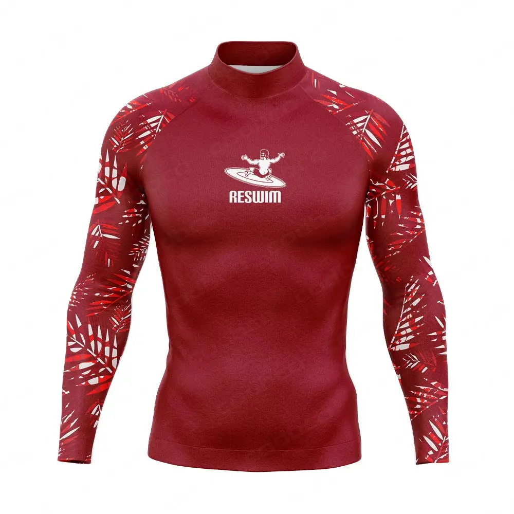 

2024 мужские купальники с длинным рукавом Rashguard, футболки для серфинга, спортивная одежда с защитой от ультрафиолета, костюм для серфинга, для дайвинга, плавания, облегающая одежда для спортзала