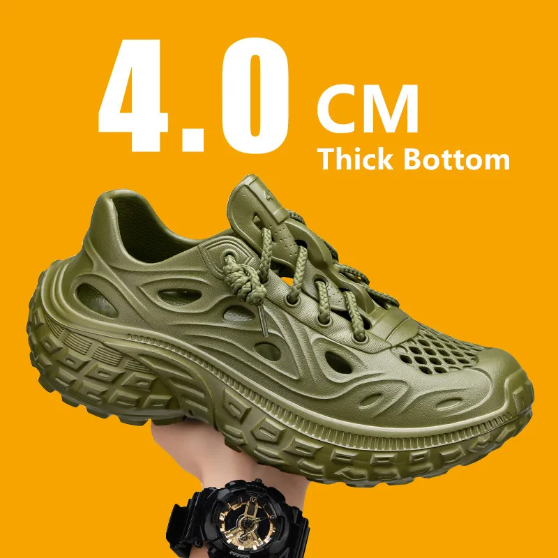 Garden Shoes Summer Couple Sandals Non-slip Thick Bottom Men's Outdoor Baotou Beach Shoes