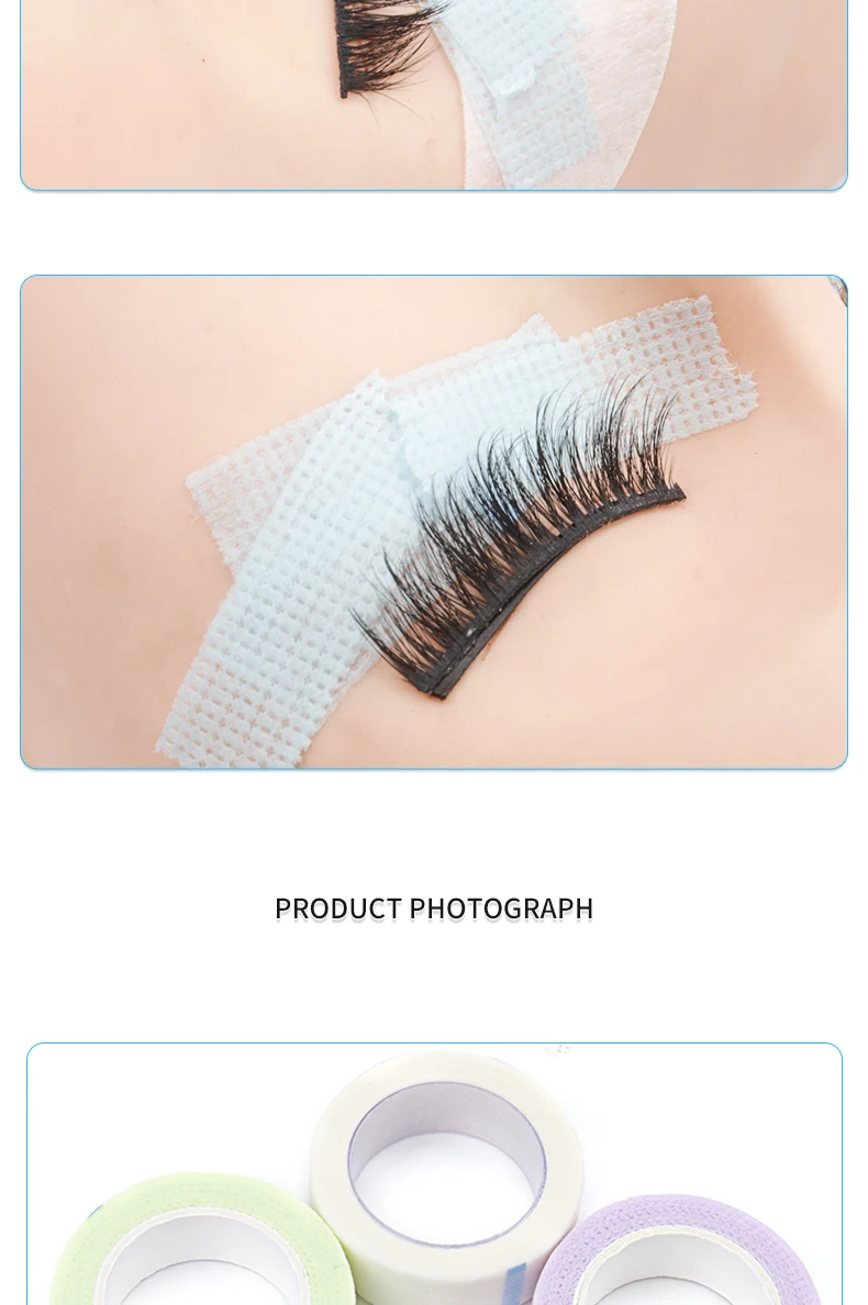 10 Rollen Wimpernband für Wimpernverlängerung, atmungsaktives Vliesband unter den Augenpads, selbstklebende Augenaufkleber, Make-up-Werkzeuge, Augenklappen – Detail 8