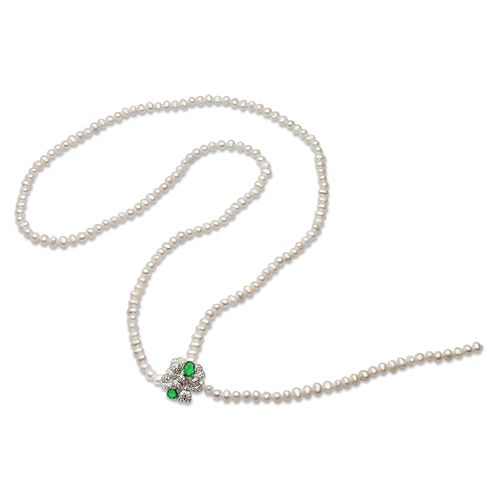 

Natural Freshwater Round Long Pearl Necklace For Women,Classic Strands Pearl Necklace Mother Wife Bridal Gift