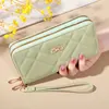Chic Quilted Long Wallet for Women - Secure Zipper, Multiple Card Slots, Phone Compartment - Versatile Clutch for Every Occasion 6