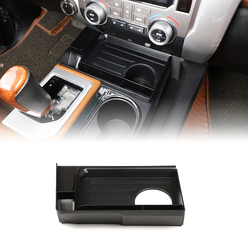 

For Toyota Tundra 2014-2021 Car Central Control Water Cup Holder Storage Box Phone Tray Stowing Tidying Interior Accessories