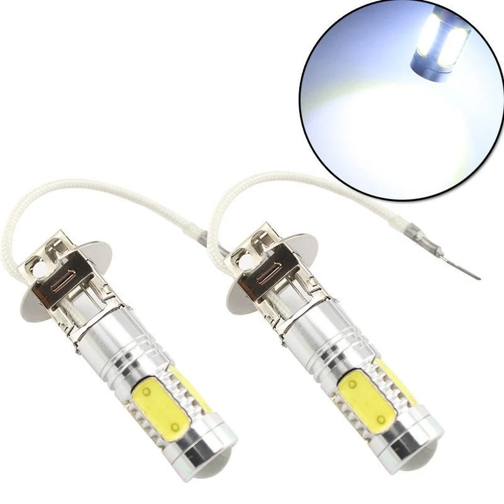 

2PCS High Power Constant Current LED COB H3 7.5W Car LED Light Fog Lamp Bulb Headlight 12V white 6000k