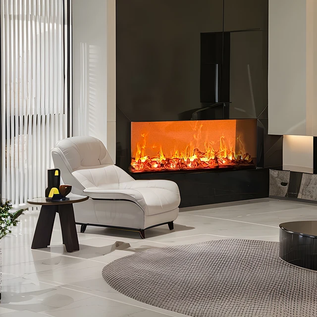 Simulation Charcoal 700mm Atomized Fireplace European American Retro Steam Mantel Core Custom Rectangular Electronic Fireplace 4