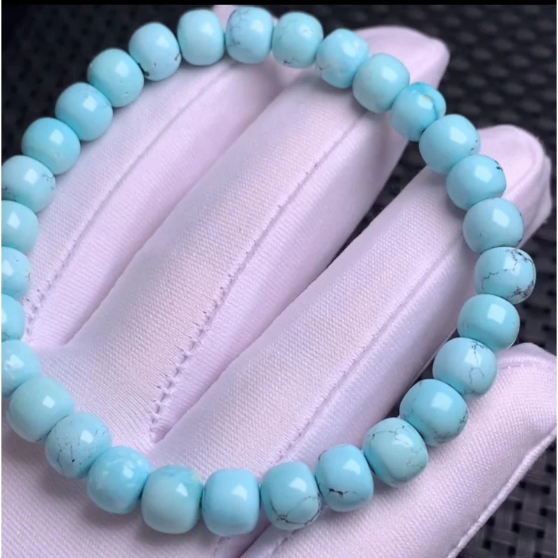 

Natural Raw Ore Turquoise Old Wholesale Bracelet High Porcelain Jelly Blue Color Beautiful