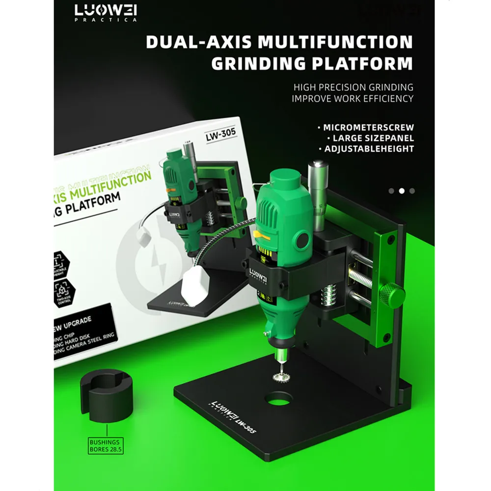 

LUOWEI LW-305 Touch IC Grinding Platform DUAL-AXIS for IPhone X-14 Pro Max Repair Screen IC Camera Ring Grinding Machine