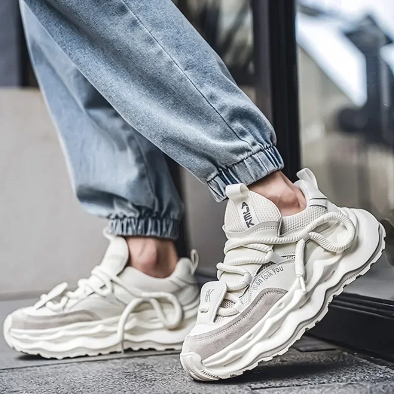 Men's Shoes Autumn Mesh Breathable Sports Shoes Lace Up Casual