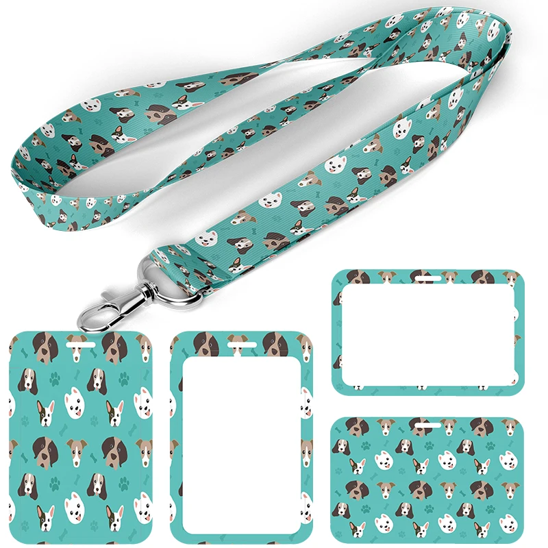 

C4019 Cute Puppy Dog Lanyards ID Badge Holder Keychain Key Holder Hang Rope Keyrings Accessories For Friends Kids Colleague Gift
