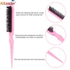 1 Pcs High Quality Nylon Hair Brush For Women Slick Ponytail Slim Line Teasing Combing Brush Hair Accessories For Ladies Girls 6