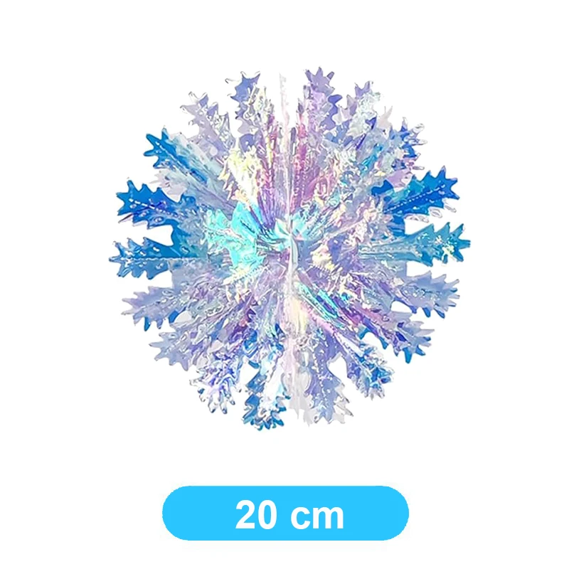 Iridescent Honeycomb Ball & Snowflake Garland Christmas Ornaments