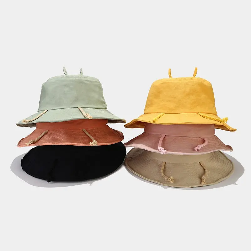 

2023 Spring Cotton Bucket Hat Fisherman Hat Outdoor Travel Sun Cap For Girl And Women 140