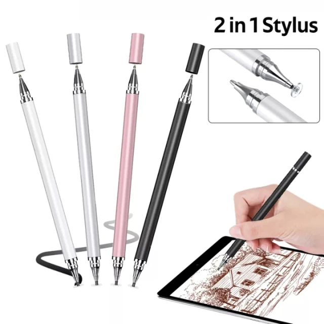 Penna stilo universale 2 In 1 per Tablet telefono Touch Pen disegno schermo  capacitivo matita Caneta per Smartphone Smart penne Android - AliExpress