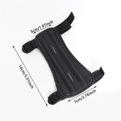Premium Leather Archery Forearm Guard - Adjustable Protection for Hunting & Shooting (B - Black for children)