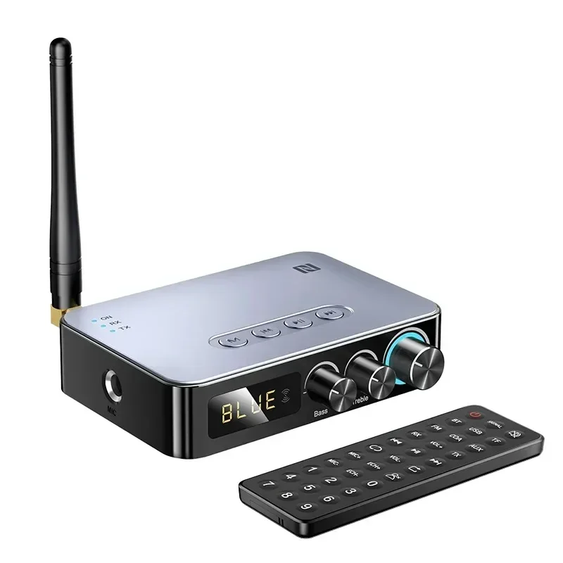 M9/M9Pro Bluetooth Audio Receiver Transmitter DSP Wireless Adapter NFC/AUX/RCA/USB U-Disk/TF/6.5 Mic Karaoke/Coaxial/FM Radio