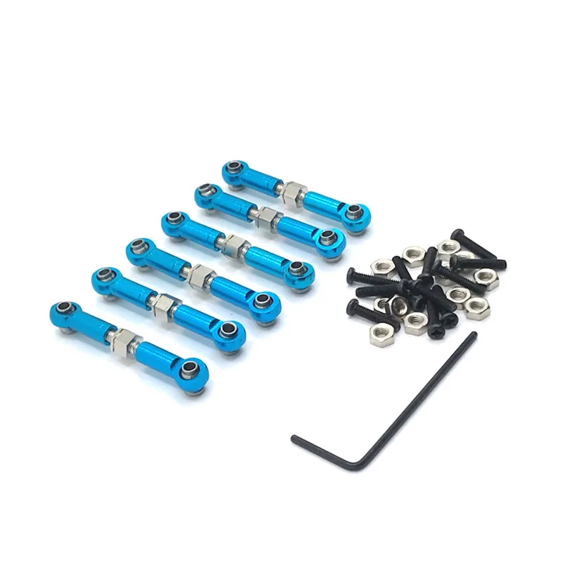 Ensemble De Tiges De Liaison De Tige De Direction En Alliage D'aluminium Pour LOSI LMT SOLID Axle 1 8 Rc Car Rc Accessory Bleu 95052814