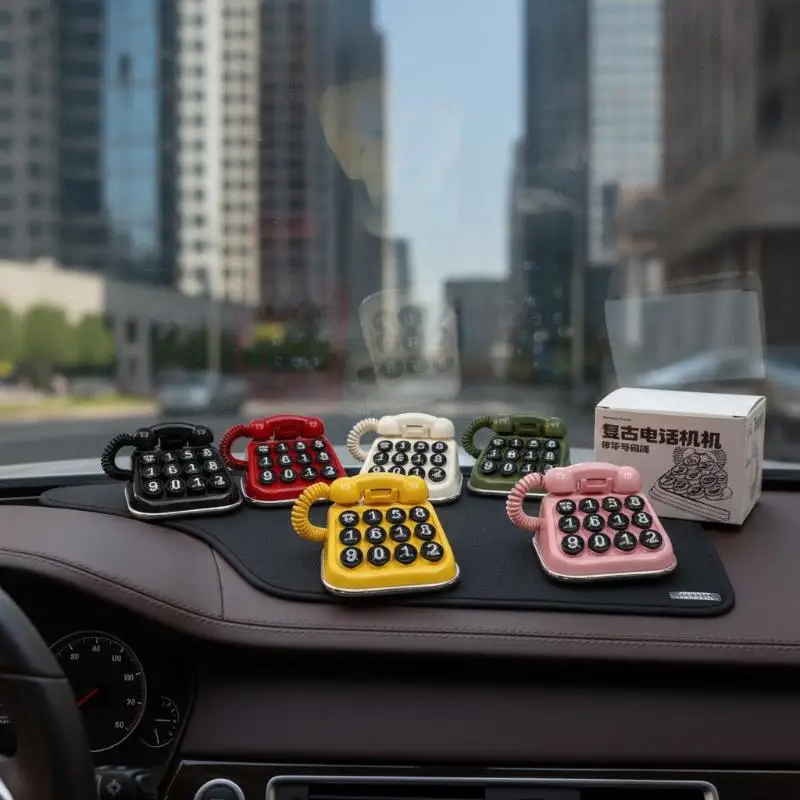 Retro Landline Style Car Parking Phone Number Sign - Easy-to-Read Interior Auto Decor Gift