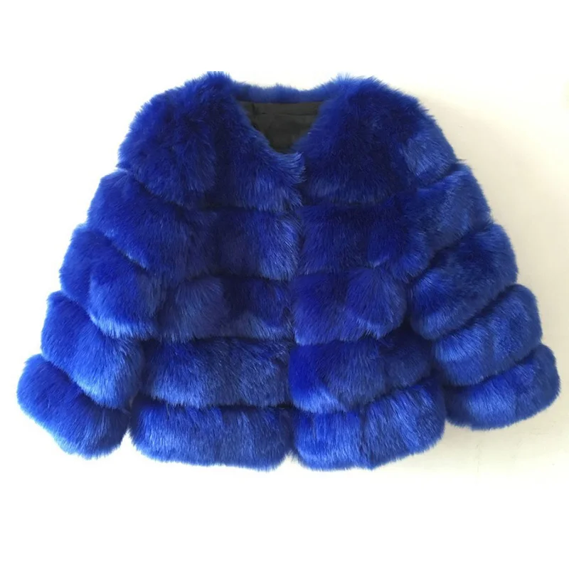 

1pc Korean Short Faux Fur Jackets Vintage Slim Imitate Fox Furs Coats Warm Fashion Autumn Winter Women Luxury Furry