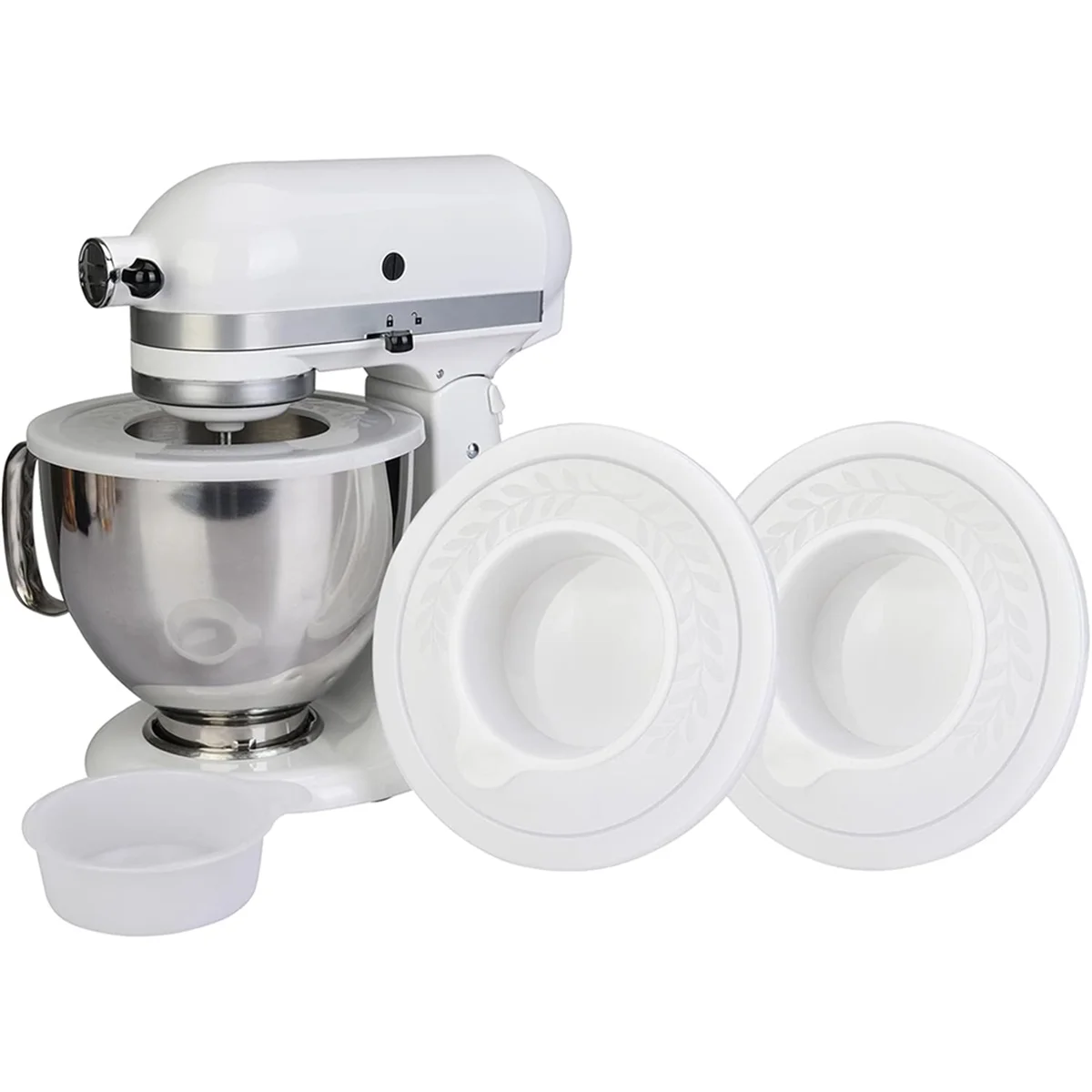 M08K 2PCS Mixers Bowl Covers for KitchenAid 4.5-5 Quart Tilt-Head Stand Mixers Bowl Covers Accessories Splash Guard Lids