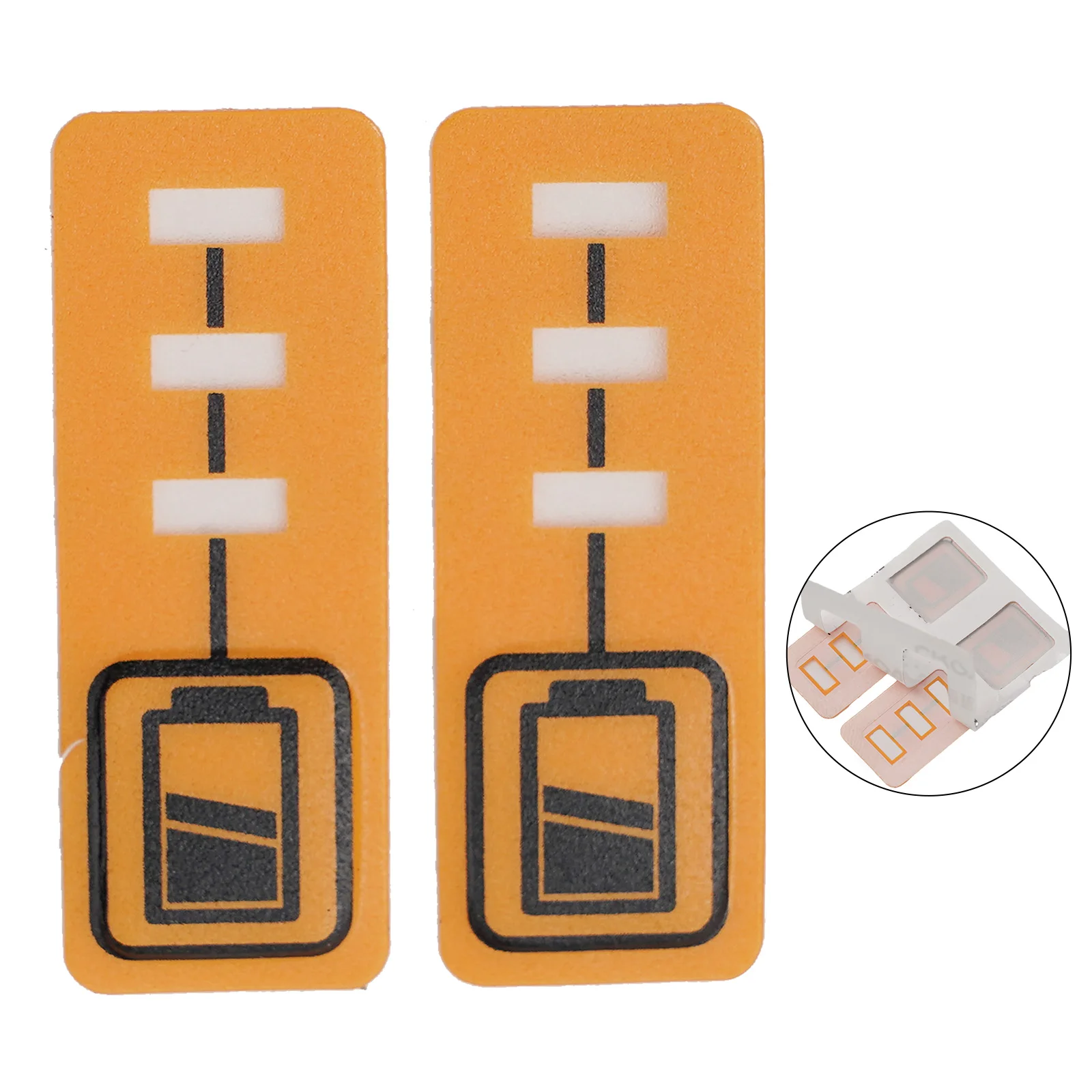 

Battery LED Key Stickers Paper Replacement 14.4V Yellow 2PCS Accessories BL1430 BL1830 Capacity DCB140 Durable