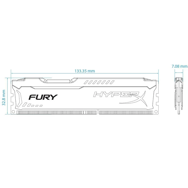 Hyperx Fury pc Memory Module Desktop Ram Kit Ddr3 8gb 4gb 16gb 2x8gb 2x4 1866mhz 1600mhz 1333mhz 240 Pinos 1.5v Dimm - Imagem 3