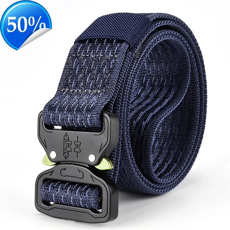 

3.7cm Width New Style Luxury Design MenTactical Nylon Belts Breathe Freely Outdoor sport Canvas Belt Combat Strap Waistband