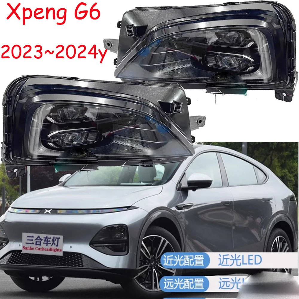 

1pcs car accessories bupmer head light for Xpeng G6 headlight LED 2021~2024y daytime light for Xpeng G6 fog lamp