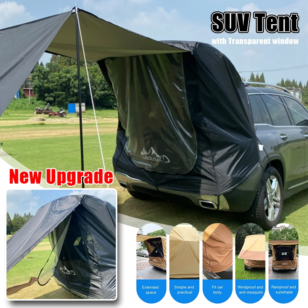 Car Trunk Camping Tent for Outdoor Driving Tour Barbecue SUV