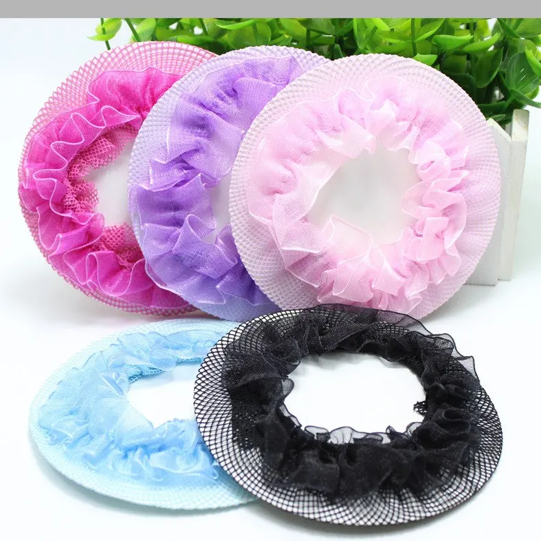 Bun Cover Snood Women Hair Net Ballet Dance Skating Crochet Fanchon Rhinestone Styling Headwear Accessories women hair net