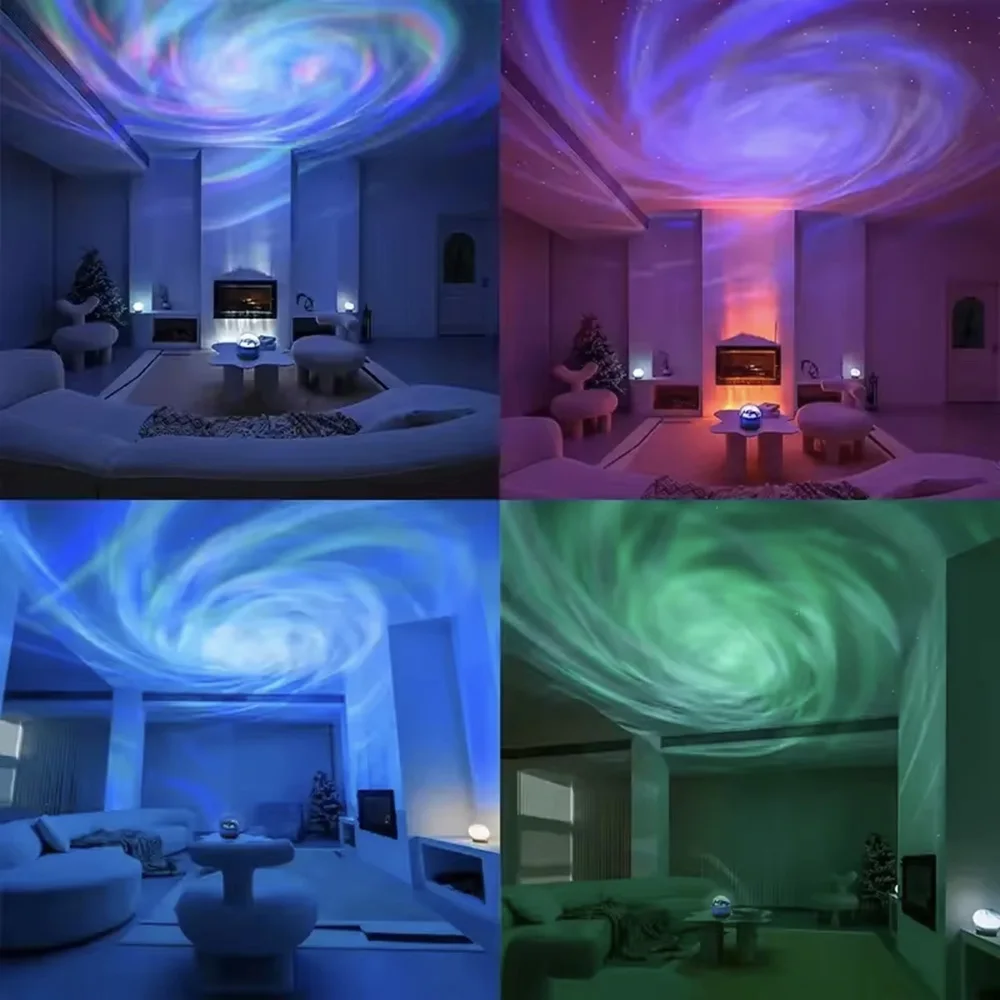 LED Galaxy Projector Light Colorful Galaxy Sky Projector Bedroom Night Light Kids Room Decoration Christmas Party Decoration
