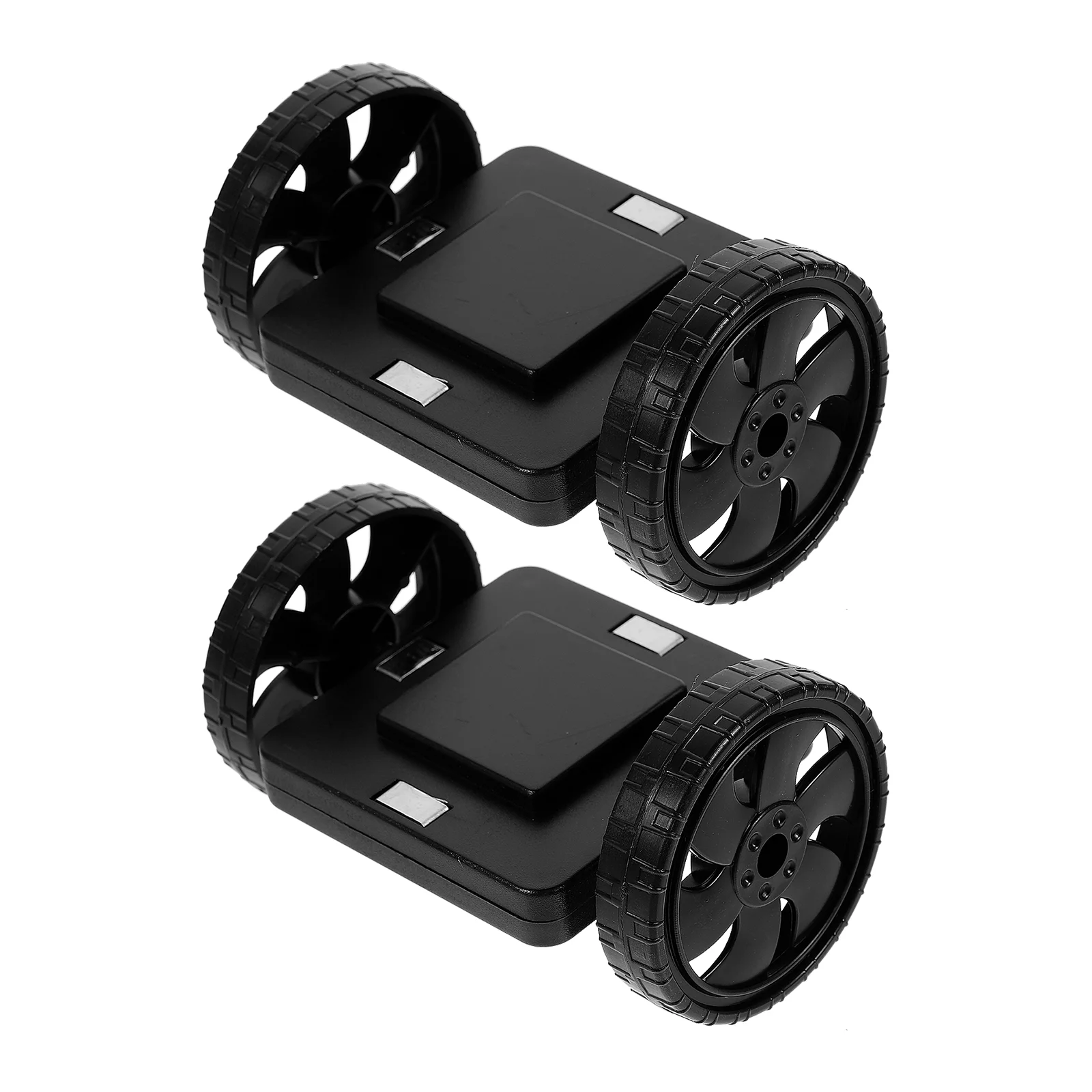 

Hot 2Pcs/Set kids Magnetic building block wheels Bricks Designer Magnet Assemble DIY Models Car base accessory Black color